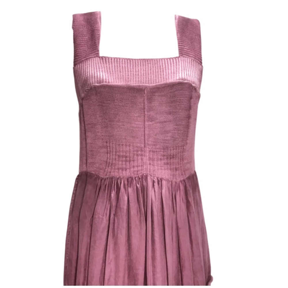 Anthropologie Purple Eloise Silk and Sweater Dress - Picture 3 of 10
